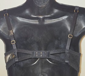 Dita Von Teese Lurex Lace Unlined UW Bra Black Size 32C Burlesque Hollywood