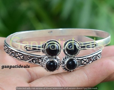 Black Onyx Gemstone Bangles 50pcs Wholesale Lots 925 Silver Plated Jewelry