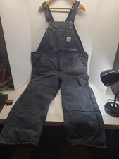 Vintage Carhartt R03BLK 42X28 insulated overalls made in the USA