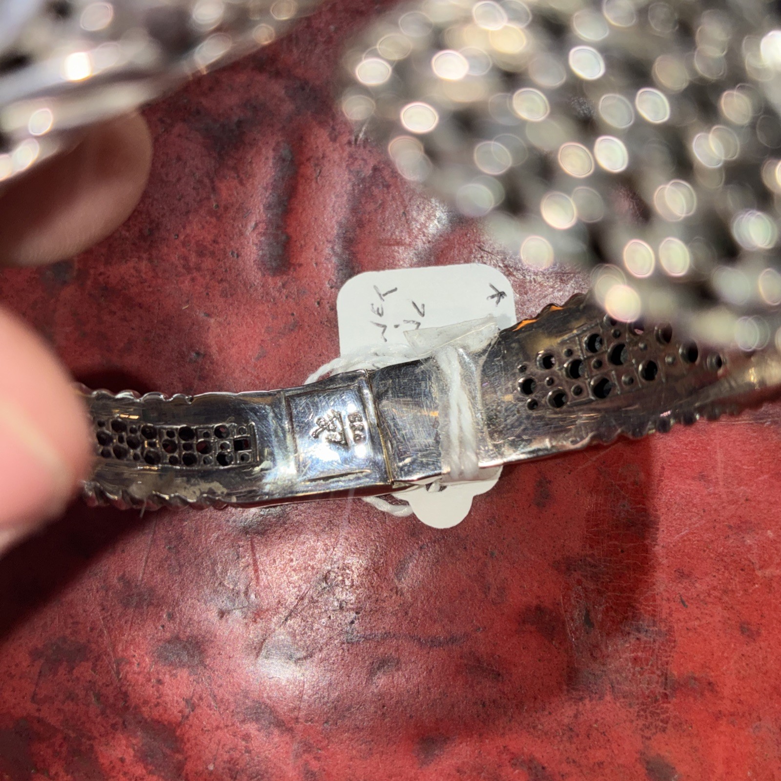 Silver Hinged Cuff Braclet - image 4