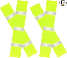 4 Packs Yellow High Visibility Safety Seat Belt Cover Reflective Seat Belt Cover