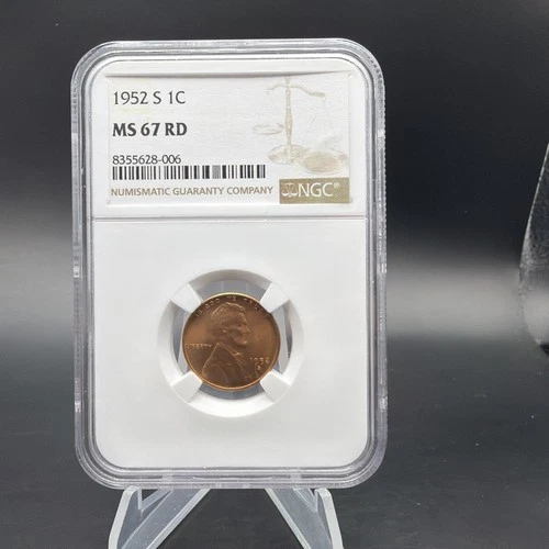 1952 S 1C Lincoln Wheat Cent - NGC MS67 RD - Free US Shipping