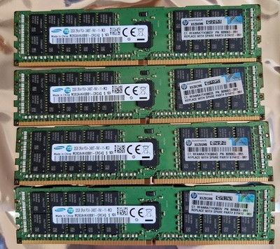Original HPE Server RAM 128GB (4x 32GB) DDR4 2400 ECC RDIMM PC4-19200R