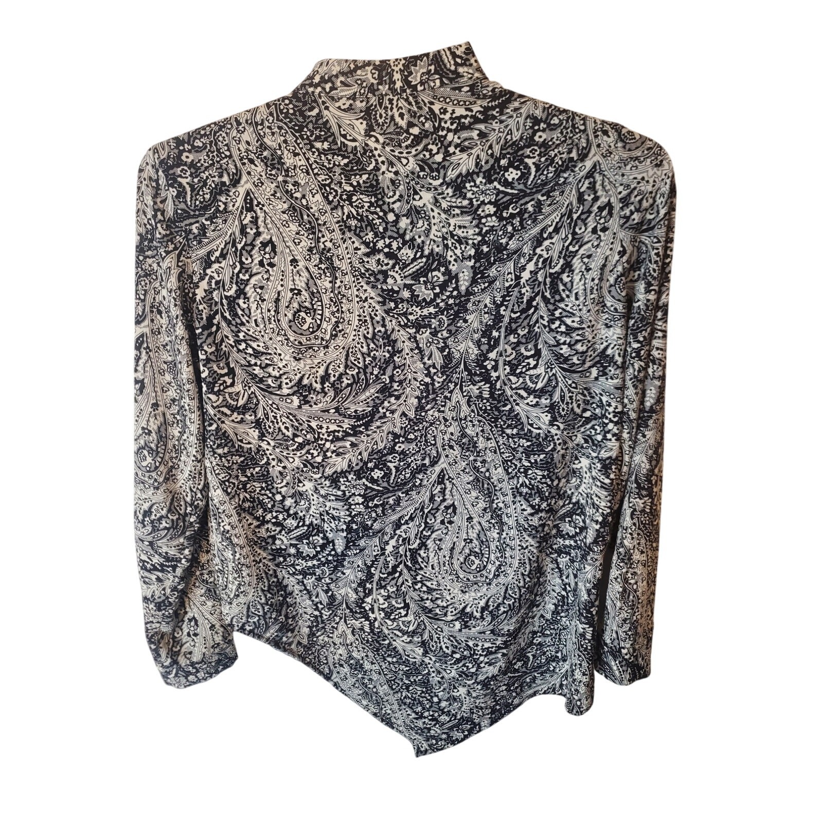 ZARA Basic Button Front Triangle Hem Blouse, Medi… - image 3