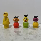 Vintage Fisher Price Little People Sesame Street Figures Lot of 4 Bert Ernie