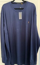 Polo Ralph Lauren Men's Big  Tall L/S Cotton T-Shirt NAVY SZ 4XLT NWT
