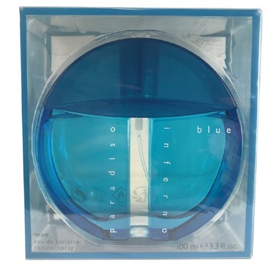 PARADISO INFERNO BLUE '' NEW PACKAGE '' Benetton 3.3 oz / 100 ml EDT Men Cologne