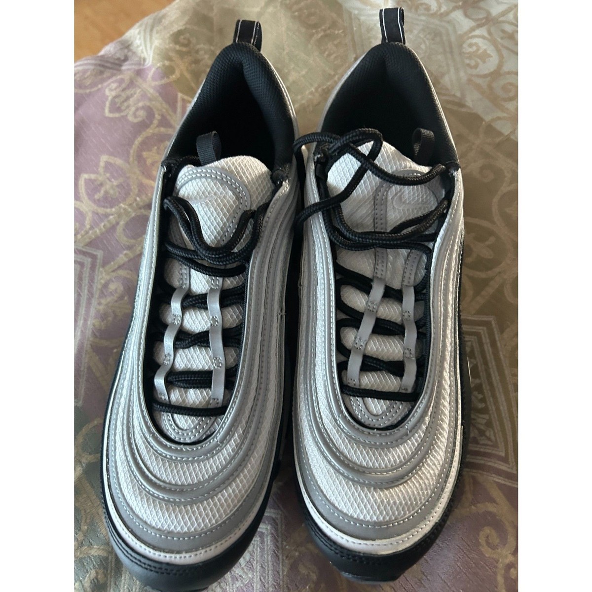 NEW NIKE Air Max 97 Black Metallic Silver Shoe