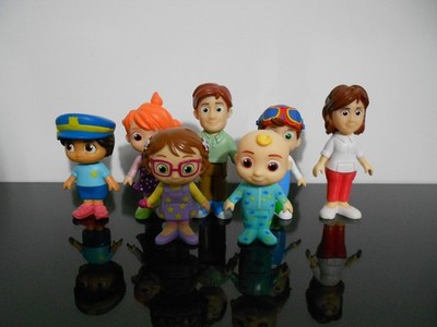 Cocomelon Figure Lot of 7 JJ Nico Bella Yoyo Cody TomTom Mom Dad