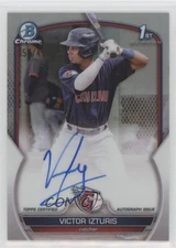 2023 Bowman Chrome Prospect Refractor 50/499 Victor Izturis #CPA-VI Auto 1qn2