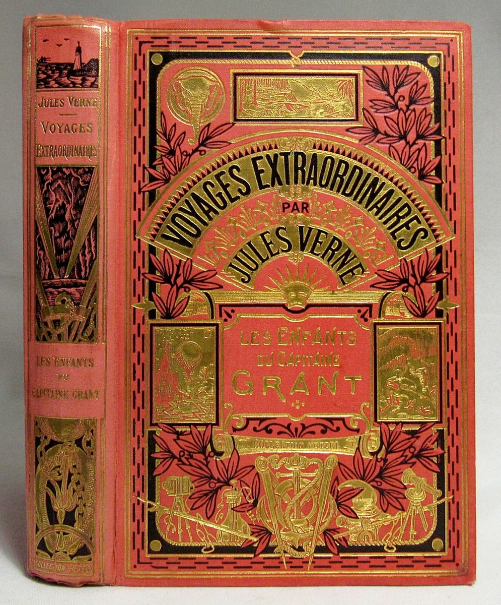 Antique JULES VERNE Decorative French Binding LES ENFANTS DU