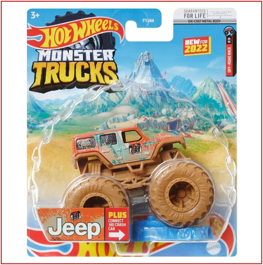 Hot Wheels MONSTER Truck 2022 MUDDY JEEP - OFF ROAD-RAGE Diecast 1