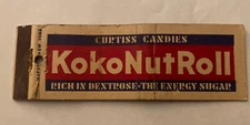 Vintage Matchbook Cover Matchcover Koko Nut Roll Candy