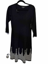 Nine West Black Sweater Dress 3/4 Sleeve Size Small NWT 