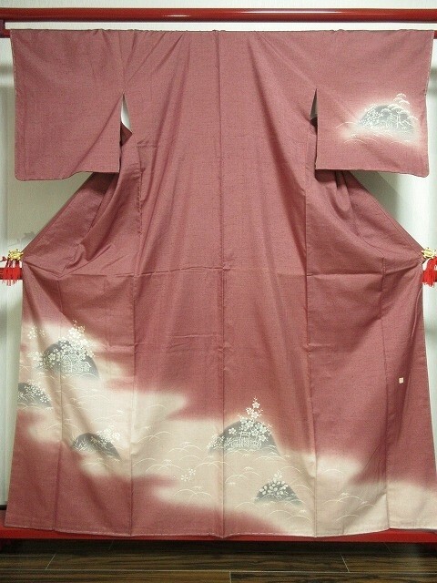 Kimono japonés HOUMONGI tela seda mujer Kyoto Japón vintage antiguo kf-105