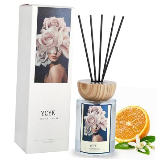 Reed Diffuser Sets, 4oz(120ml) Citrus&White Tea, Home Citrus-white Tea