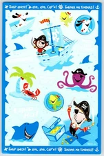American Greetings Sticker FUN PIRATE LIFE ANIMALS 1 Sheet Stickers SD1