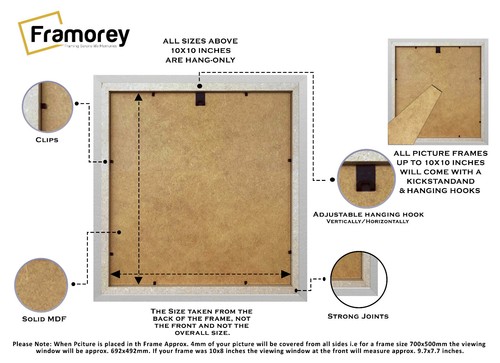 Sqaure Size Picture Frame LW Range With or Without White Mount - Picture 65 of 101