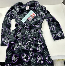 New Marvel Avengers Black Panther Boys Panther King Bathrobe Robe Size 10