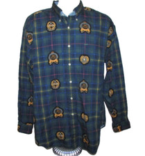 Tommy Hilfiger Vintage 90s Golf Tennis Club Tourney Button Up Shirt XL