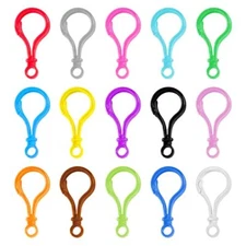 100Pcs Plastic Keychain Clips for Crafts - Lobster Claw Clasps for 100 PCs