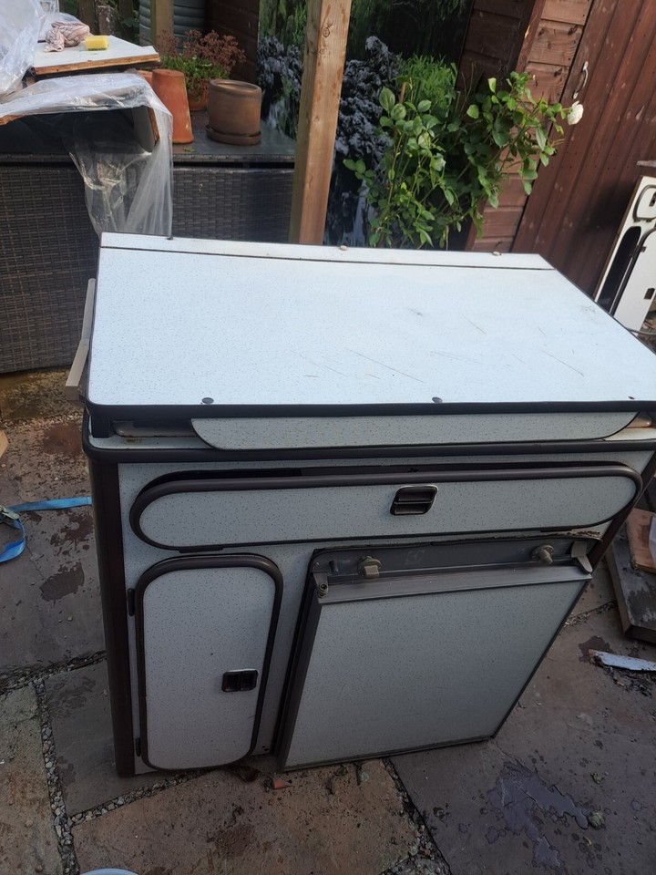 Caravan Kitchen Unit With FRIDGE Sink And Hob VW T25 Camper eBay
