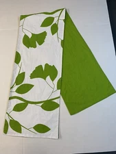 Table Runner Green And White Floral       68 1/2”  x  12 3/4”