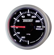 Turbosmart Boost Gauge 0-30psi 52mm Black Face Silver Bezel - 2 116
