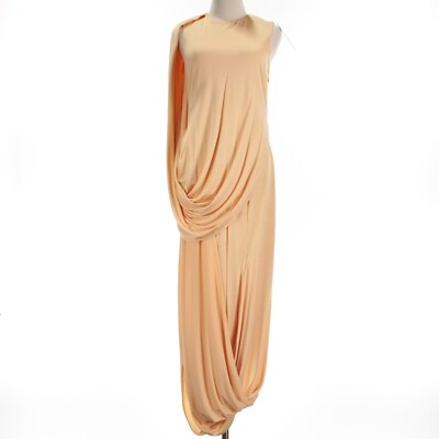 Jonathan Simkhai NWD Roxi Draped Jersey Dress Size Medium in Rattan (Beige)