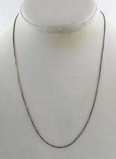 Marsala Sterling Silver Box Chain Necklace 925 2g 18.5 Inches Long .96mm Thick