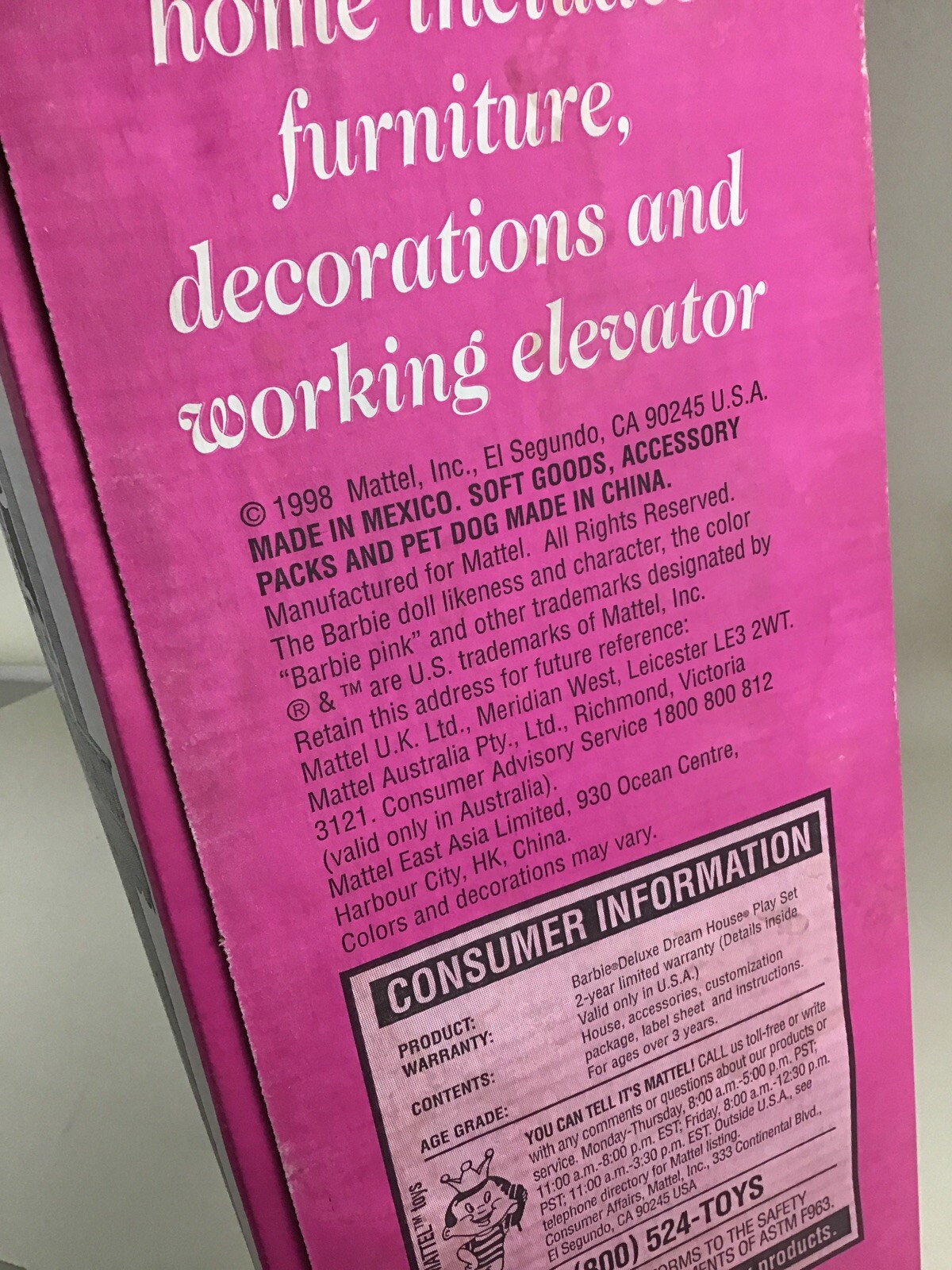 1998 barbie dream house