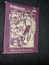 FOLKWEAR Ethnic Patterns:  204 1978 MISSOURI RIVER BOATMAN'S SHIRT
