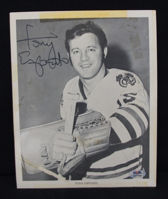 TONY ESPOSITO Autographed 8x10 Photo PSA/DNA CHICAGO BLACKHAWKS HOF AUTO