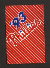 Philadelphia Phillies 1993 Pocket Schedule Bell Atlantic Mobile