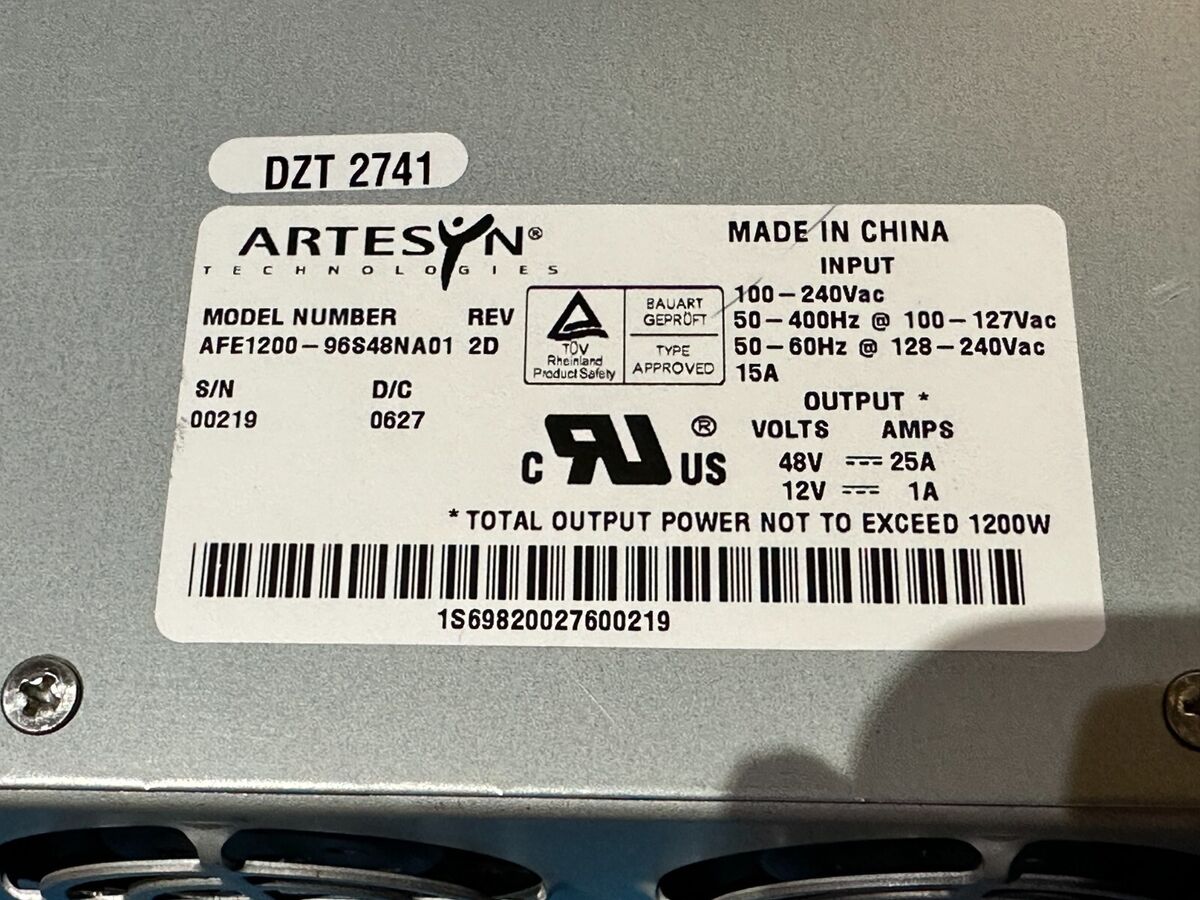 Tested Tektronix AFE1200-96S48NA01 Power Supply 119-6982 Tested Tektronix AFE1200-96S48NA01 Power Supply 119-6982