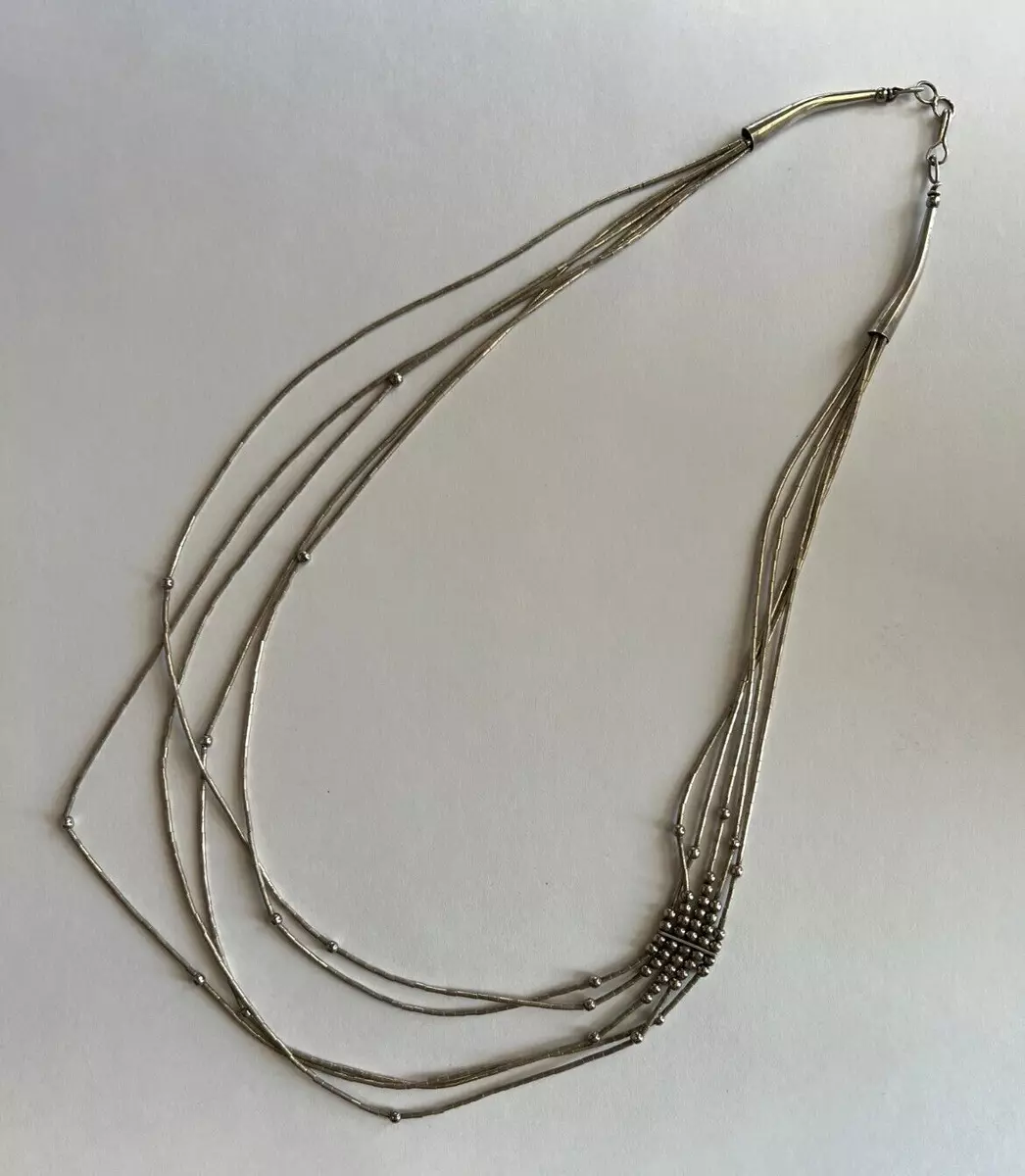 Vintage liquid silver on sale necklace