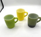 VTG 3  ANCHOR HOCKING FIRE KING  STACKABLE COFFEE MUG CUP