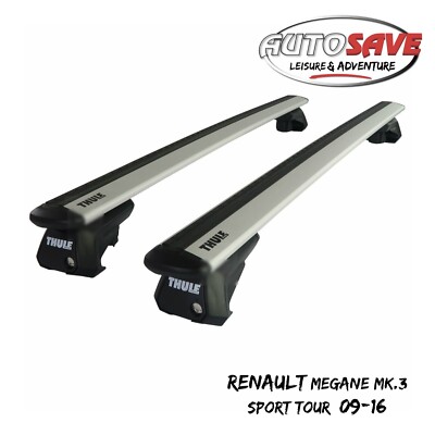 Thule WingBar Evo Silver Roof Bars fit Renault Megane Mk.3 Sport Tour 09-16 Rail