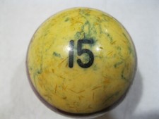 Vintage Billiard Pool Ball Number 15 Stripe  stripes 