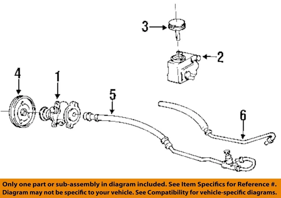 二手动力转向泵 适合:1990 Pontiac Sunbird A 级 — 第 3/4 张图片