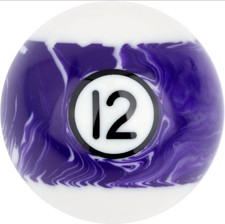 Action 12 White Marble Replacement Pool Ball - RBWM