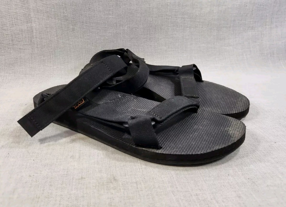Teva Classic Mens Size 12 Black Adjustable Straps Sandals 