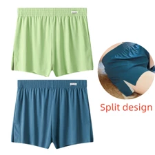 Men's Smooth Ice Silk Cooling Boxer Shorts for Sports Comfy Loose Fit Underwear