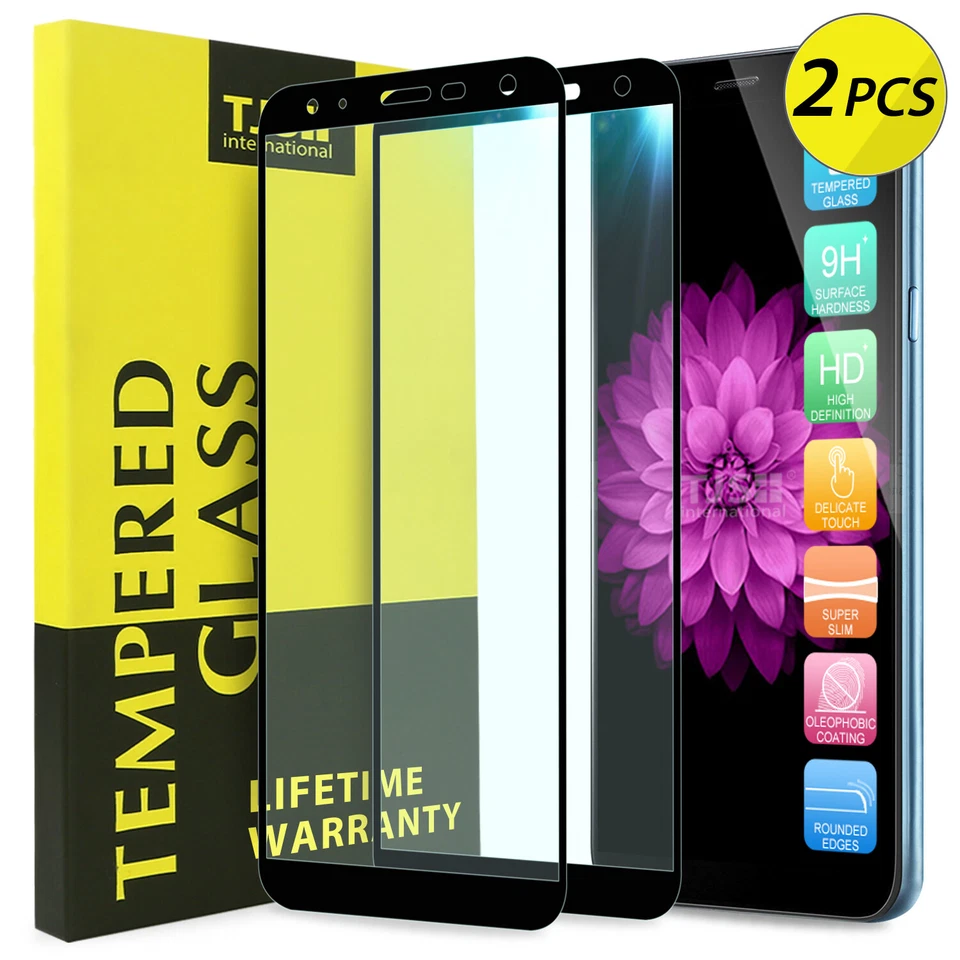 TJS 2 piezas para [LG K40/K12 Plus/X4 2019] Cubierta Protector de pantalla de vidrio templado