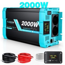 1000W 2000W Reiner Sinus Wechselrichter 12V 230V Spannungswandler Inverter LCD