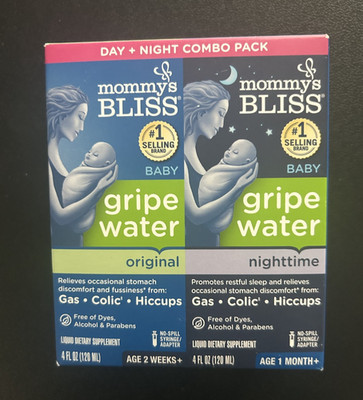 Mommy's Bliss Gripe Water Day + Night Combo Original & Night Time Exp. 04/2027