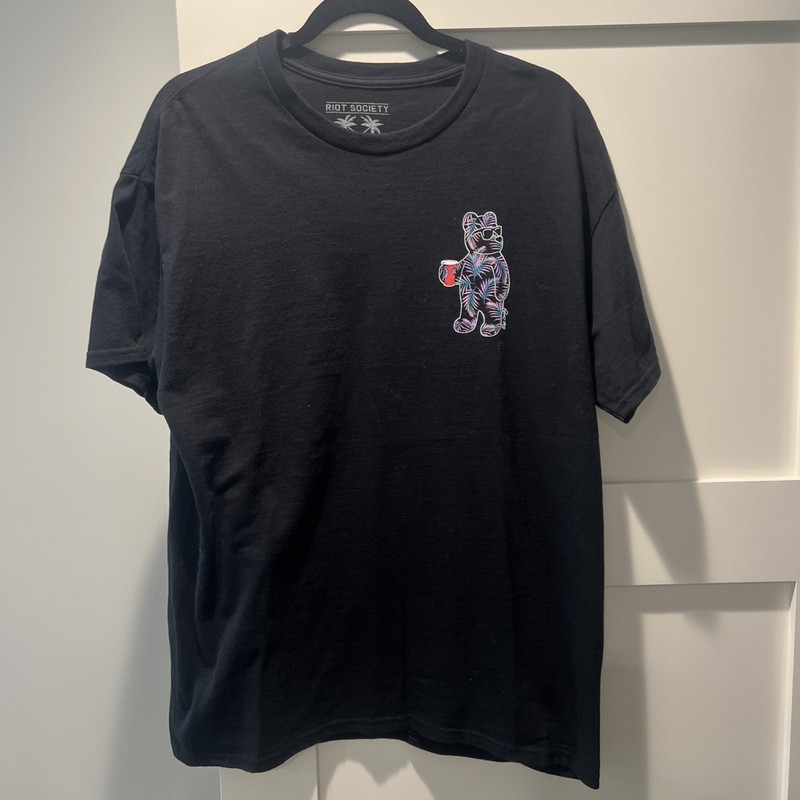 Men’s Riot Society T Shirt Short Sleeve Black L