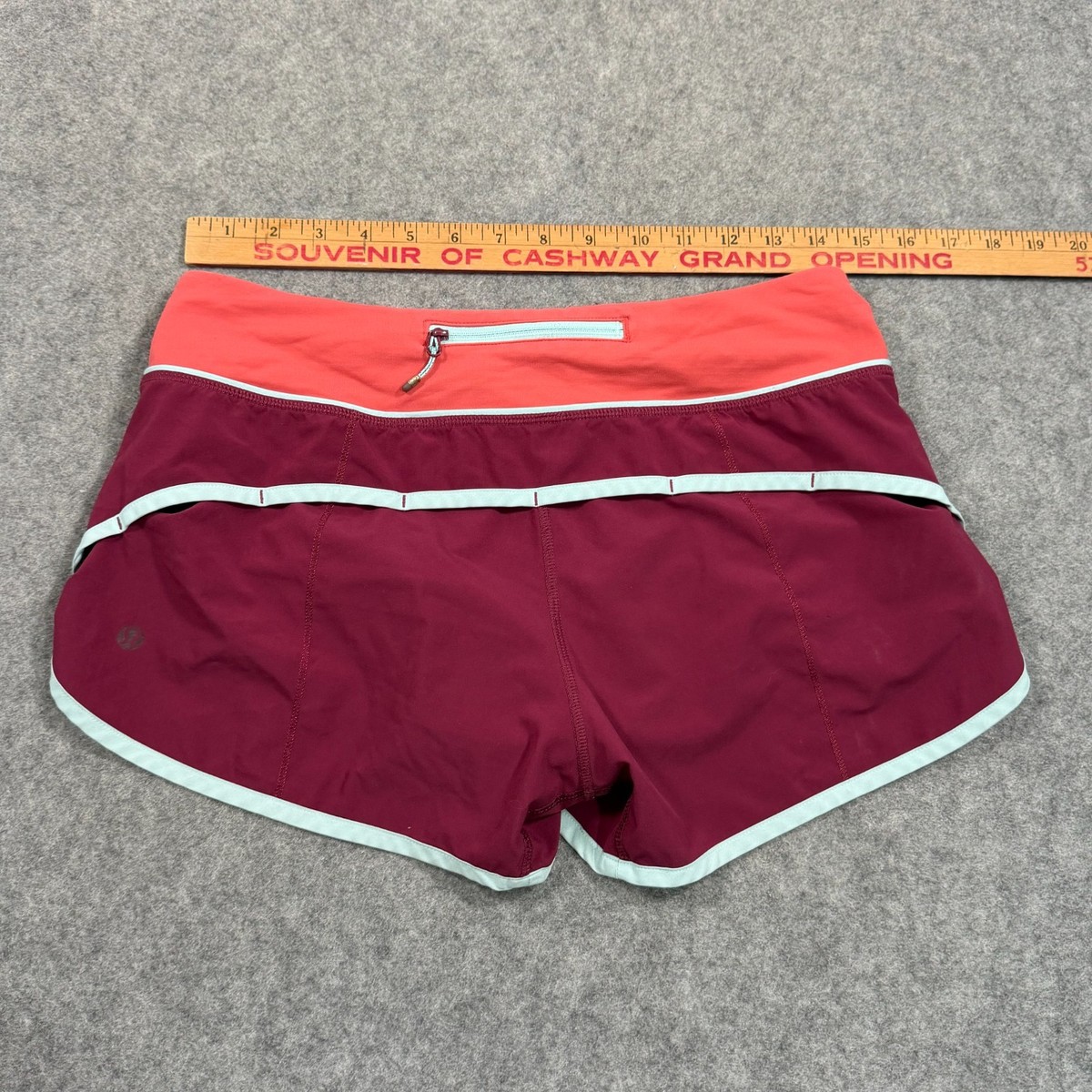 Lululemon Athletica Dashing Purple Alarming Tranquil Blue Run: Speed Shorts Sz 6 View 3