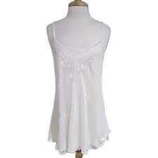 Vintage Josie By Natori Nightgown Lace Embroidered Slip.