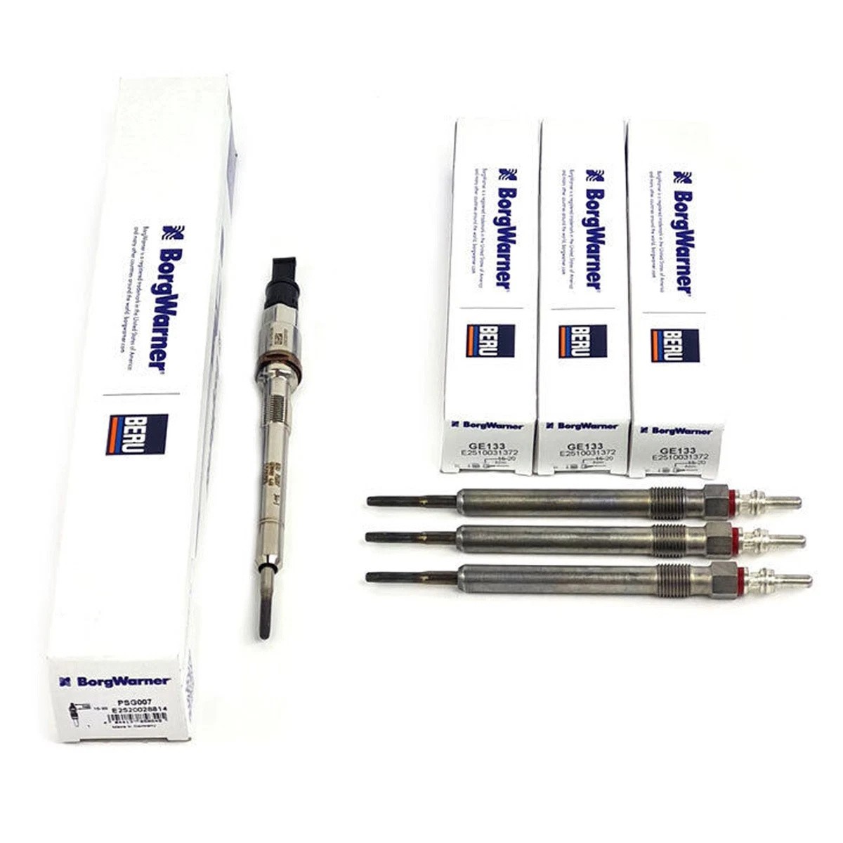 4x Beru Glow Plug 1x PSG007 3x GE133 For Seat Ibiza Leon Toledo Yeti Octavia TDI